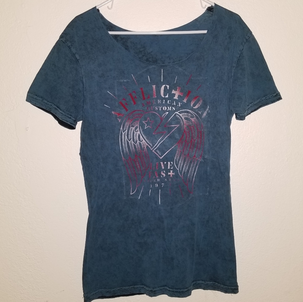 Reversible!! Affliction Fitted Tee - image 3